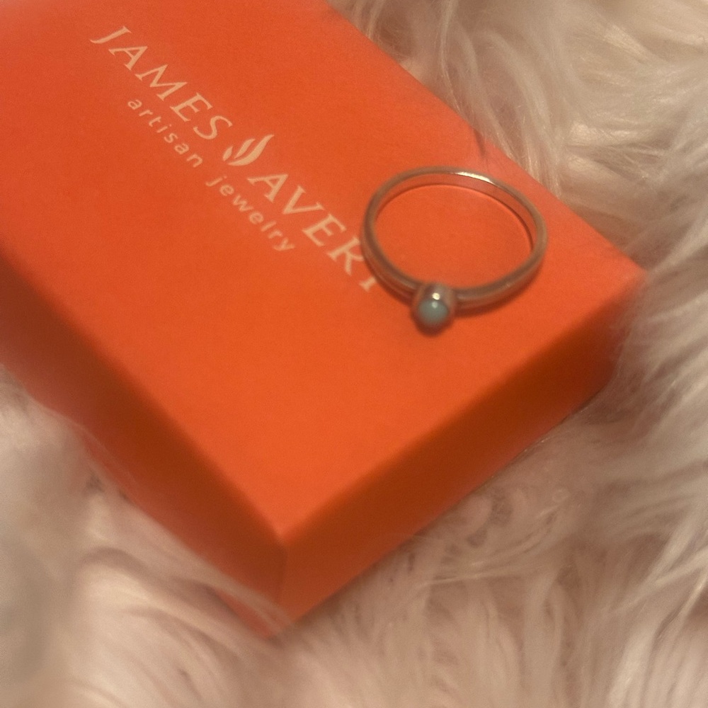Retired James Avery Silver Turquoise Ring